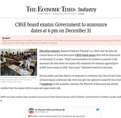 Government To Announce CBSE Board Exam Dates On December, 31 - Digital ...