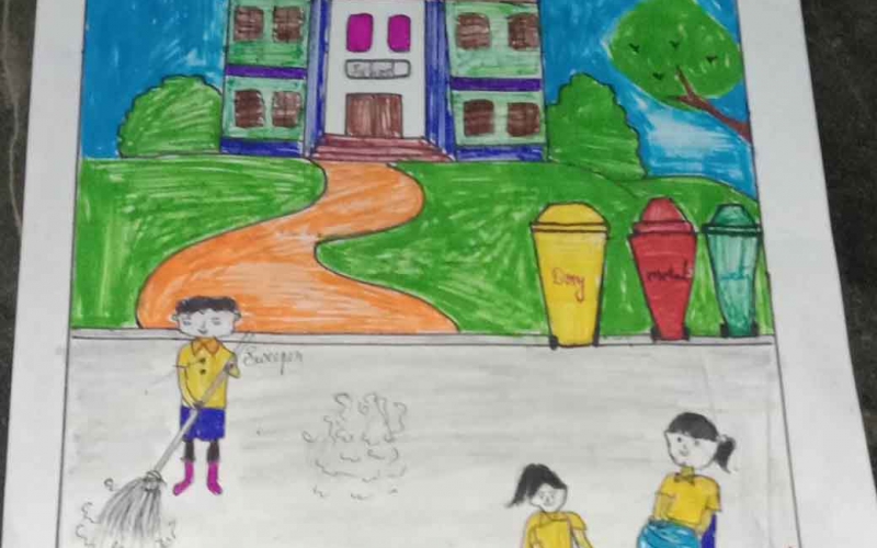 Thuy Thanh School drawing competetion on preventing typhoon damage to  houses | DW Digital Archive
